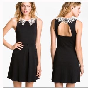 Free People Waffle Knit Crochet Collar Dress